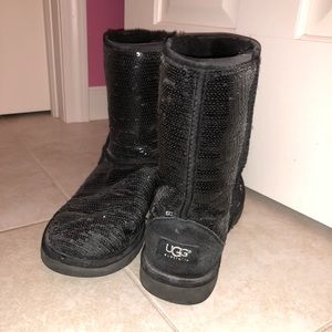 Black sequined UGG Australia boots